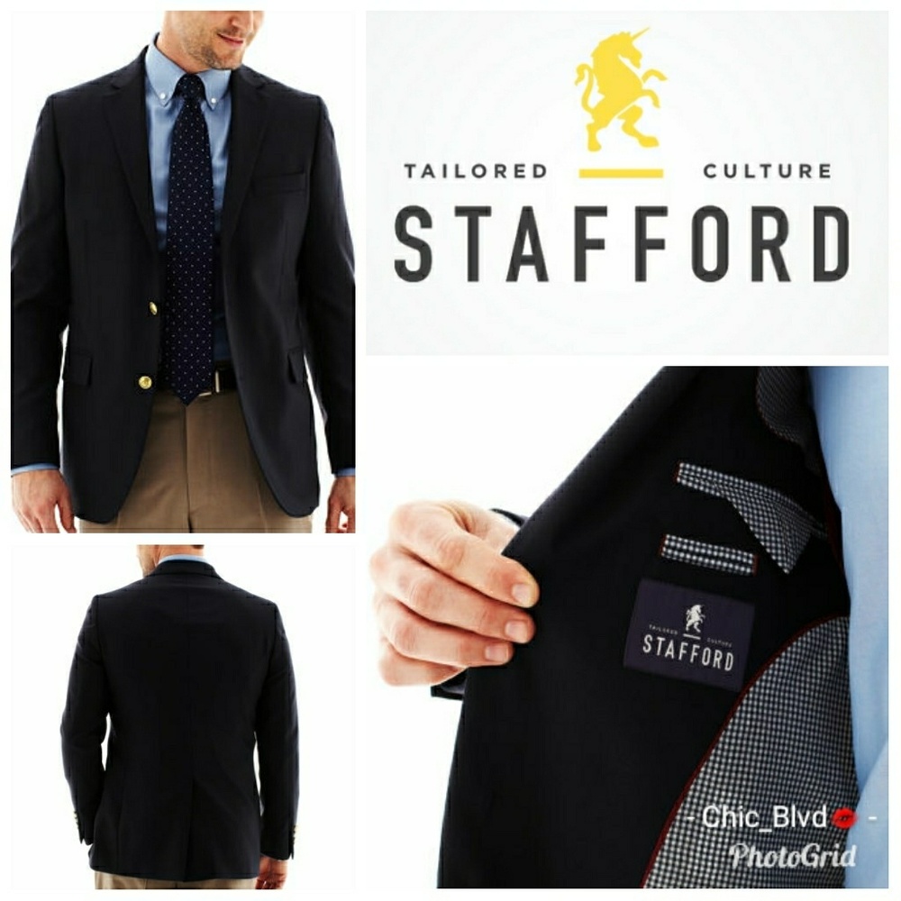 🔥Stafford Executive Hopsack Blazer Classic Fit